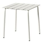 Patio tables, Aligned dining table, 70 x 70 cm, off-white, White