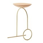 Viccarbe Giro sculpture table, brass - matt oak