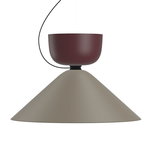 Hem Alphabeta Uno pendant, black red - beige grey