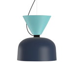 Hem Alphabeta Uno pendant, steel blue - turquoise