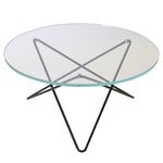 O table, black - clear glass O table, black - clear glass