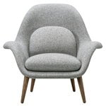 Fredericia Fauteuil Swoon Lounge, Hallingdal 130 - chêne fumé