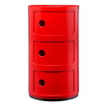 Mobili contenitori, Mobile contenitore Componibili, 3 moduli, rosso, Rosso