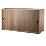String Furniture String cabinet, 78 x 30 cm, walnut