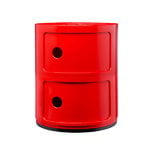 Kartell Componibili storage unit, 2 modules, red