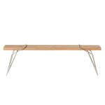 Benches, Bench, 180 cm, stainless steel - Douglas pine, Natural