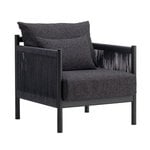 Armchairs & lounge chairs, Braid lounge chair, black, Black