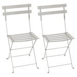 Patio chairs, Bistro Metal chair, 2 pcs, clay grey, Grey