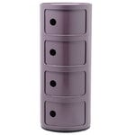 Kartell Componibili storage unit, 4 modules, purple