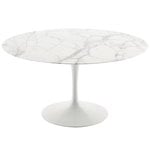 Tavoli da pranzo, Tavolo da pranzo Tulip, 120 cm, marmo bianco, Bianco