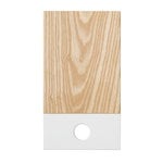 Muoto Collection Pala cutting board, small, white - ash