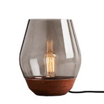 Bowl table lamp, raw copper - light smoked glass Bowl table lamp, raw copper - light smoked glass