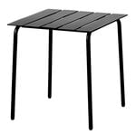 Patio tables, Aligned dining table, 70 x 70 cm, black, Black
