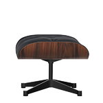 Eames Lounge Ottoman, santos palisander - black leather Eames Lounge Ottoman, santos palisander - black leather