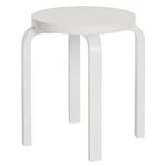 Aalto stool E60, lacquered white