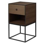 Tavoli da appoggio, Credenza Frame 35 con 1 cassetto, rovere affumicato, Marrone