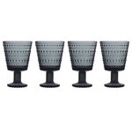 Kastehelmi universal glass 26 cl, 4 pcs, dark grey