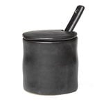 Kitchen containers, Flow jam jar with spoon, black, Black
