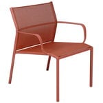 Outdoor lounge chairs, Cadiz low armchair, red ochre, Red