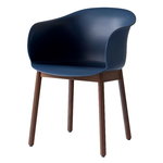 Elefy JH30 chair, blue midnight - walnut Elefy JH30 chair, blue midnight - walnut