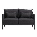 Braid sofa, 2-seater, black