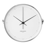 Henning Koppel wall clock, 40 cm, stainless steel - white Henning Koppel wall clock, 40 cm, stainless steel - white