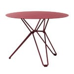 Massproductions Tio pöytä, 60 cm, matala, viininpunainen