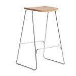 Bar stools & chairs, Just Barstool 65 cm, without back rest, oak - chrome, Natural