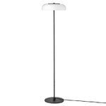, Blossi floor lamp 29 cm, satin black - opal white, Black & white