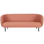 Sohvat, Cape sohva, 3-istuttava, punainen, Vaaleanpunainen