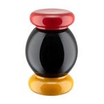Salt & pepper, Sottsass grinder, small, black - yellow - red, Multicolour