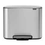 Bo Pedal Bin 11 + 23 L, matt steel Bo Pedal Bin 11 + 23 L, matt steel