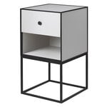 Side & end tables, Frame 35 sideboard with 1 drawer, light grey, Gray