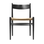 Ruokapöydän tuolit, CH36 tuoli, musta - paperinaru, Musta