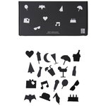Memory boards, Party icons for message board, black, Black