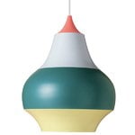 Pendant lamps, Cirque pendant, 38 cm, red top, Multicolour