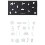 Memory boards, Food icons for message board, white, White
