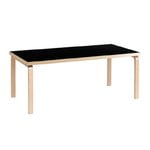 Artek Table Aalto 83, bouleau - linoléum noir