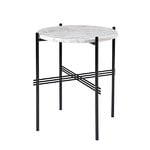 GUBI TS coffee table, 40 cm, black - white marble