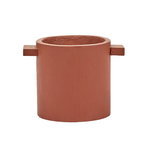 Concrete plant pot 15 cm, red brown Concrete plant pot 15 cm, red brown