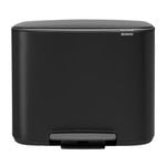 Brabantia Cestino a pedale Bo 11 + 23 L, nero opaco