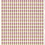 Vihkiruusu coated fabric, off white - pink - dark blue Vihkiruusu coated fabric, off white - pink - dark blue