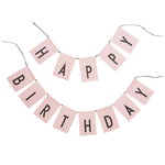 Design Letters Happy Birthday lippunauha, vaaleanpunainen