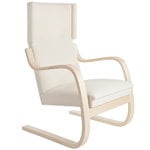 Armchairs & lounge chairs, Aalto armchair 401, birch - white Hallingdal 100, White