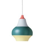 Pendant lamps, Cirque pendant, 15 cm, red top, Multicolour