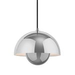 FlowerPot VP1 pendant, polished stainless steel FlowerPot VP1 pendant, polished stainless steel