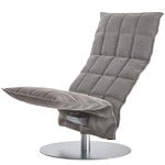 Armchairs & lounge chairs, K chair, narrow, swivel plate base, stone/black, Beige