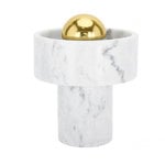 Stone table lamp, white marble