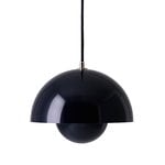 FlowerPot VP1 pendant, black blue FlowerPot VP1 pendant, black blue