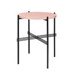 TS coffee table, 40 cm, black - pink glass TS coffee table, 40 cm, black - pink glass